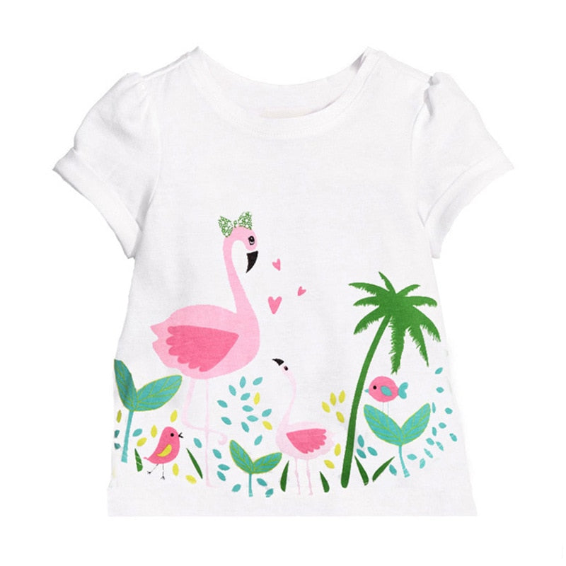 Kids T-shirts Summer Ruffle Sleeve Unicorn Clothes