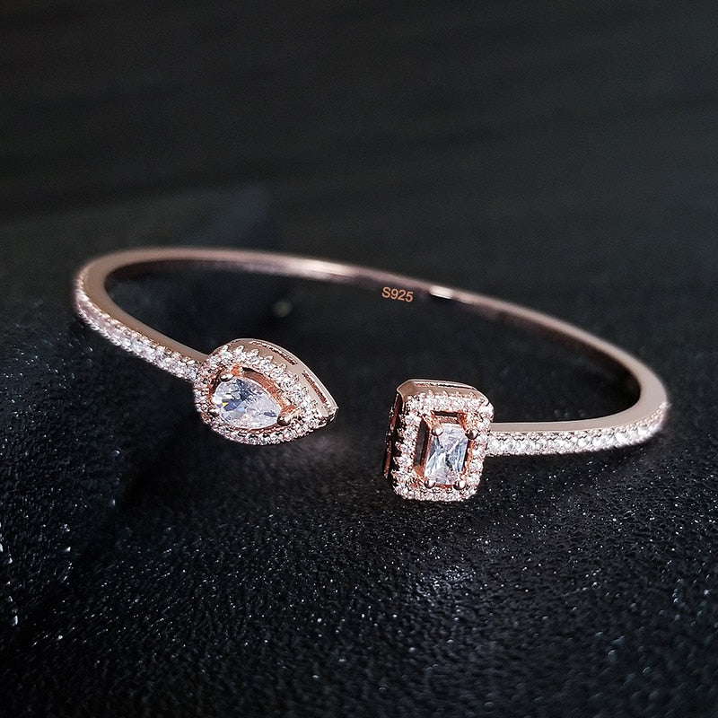 Luxury Punk Snake Butterfly Gold Silver Color Adjustable Open Bracelet