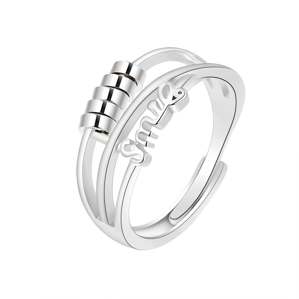 Anxiety Ring Adjustable Opening Women Men Fidget Ring