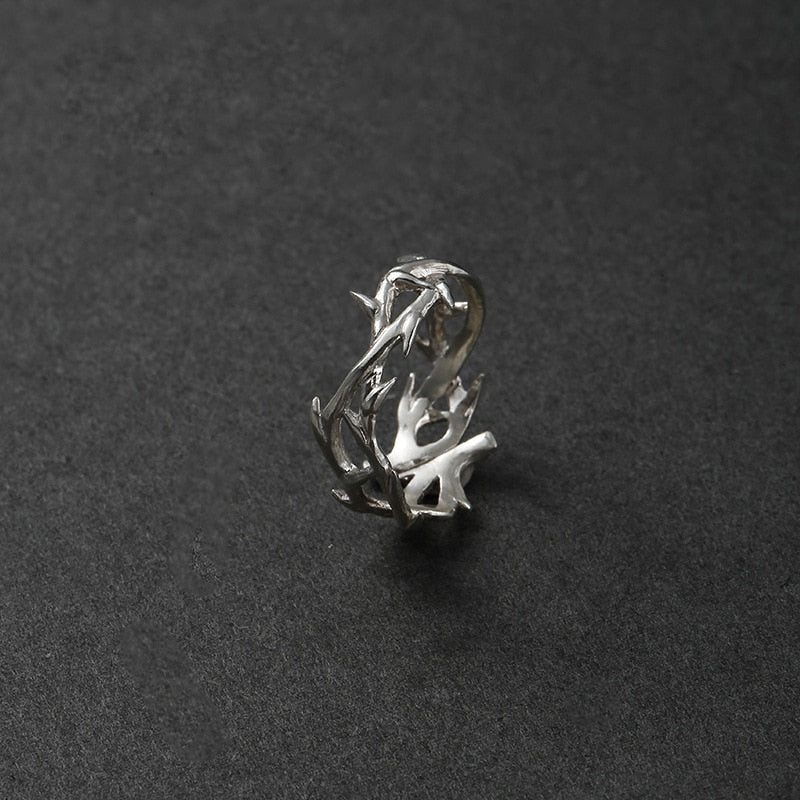 Fashion Punk Irregular Thorns  Personality Adjustable Ring