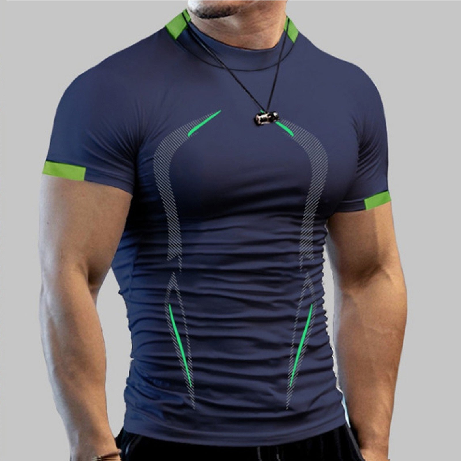 Summer Gym Shirt Sport Short Sleeve T Shirt Men