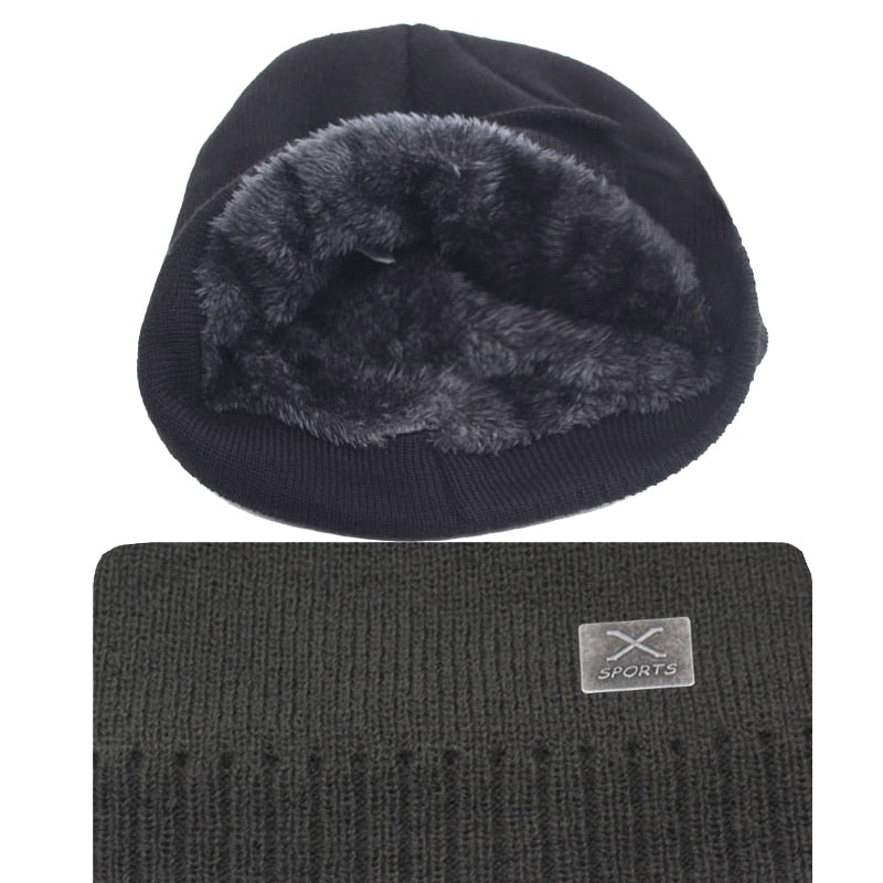 Skullies Beanies Men Knitted Hat Winter Hats For Men Women