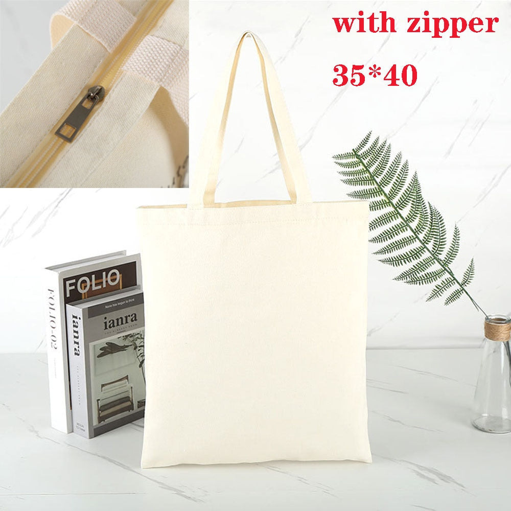 Cotton Zipper Portable Canvas Bag