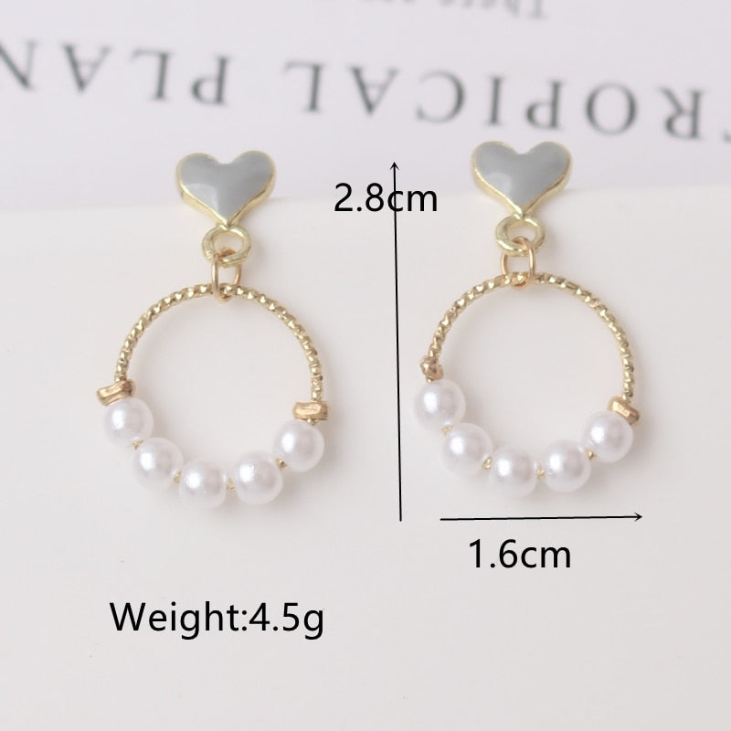 Big Black Flower Hanging Earrings For Women Exaggerated Rock Personality