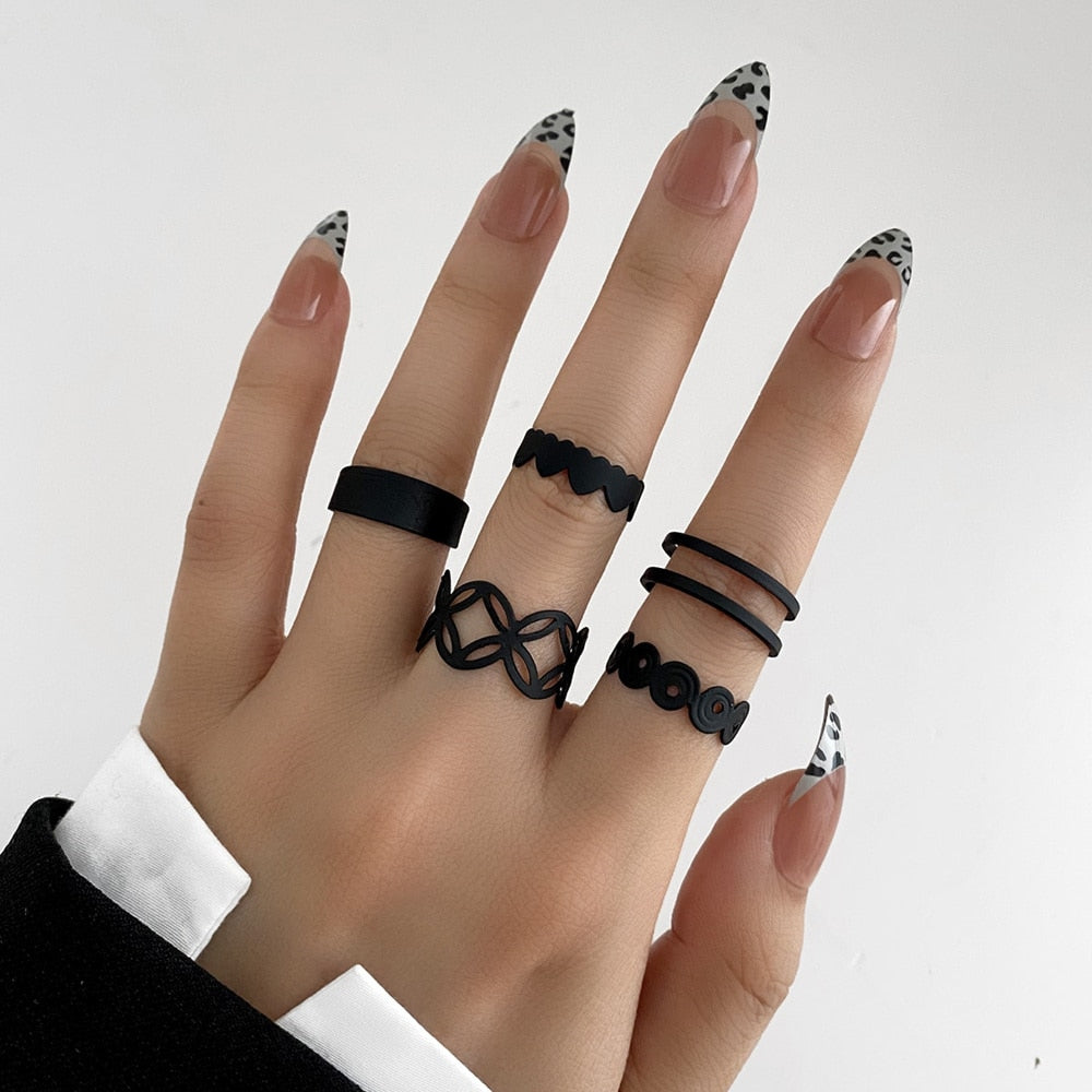 Vintage Geometric Retro Multi Knuckle Joint Finger Ring