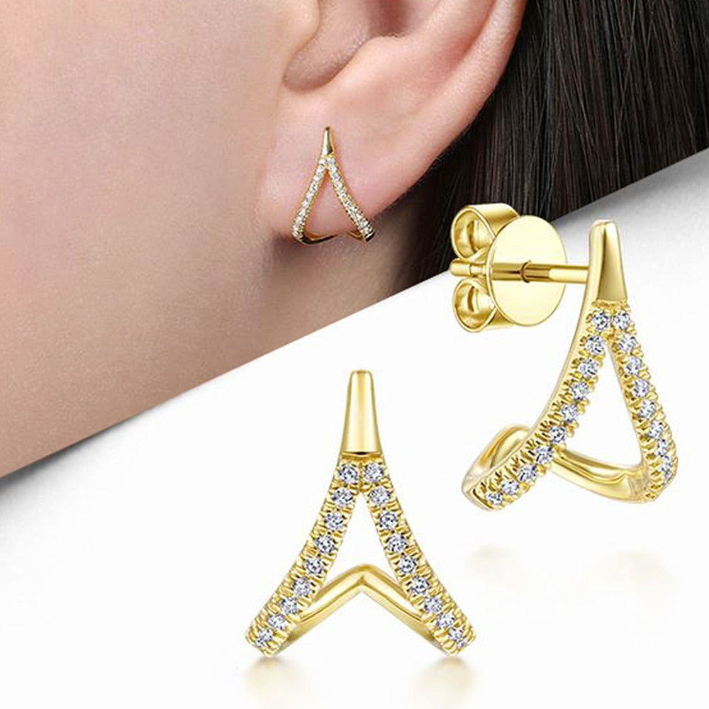Huitan Crystal AAA CZ Stone Versatile Earrings