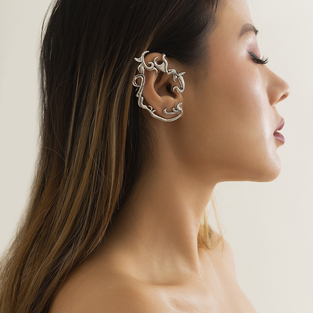 Punk Fairy Ear Cuff Earring Dark Elf Ear Clip No Piercing Earrings