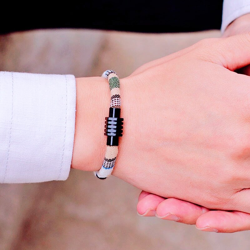 Boho Ethnic Handmade Fabric Bracelet 6mm Width