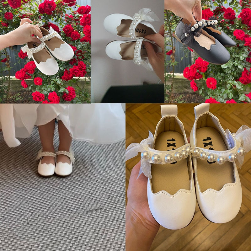 Single Princess Pearl Shallow Shoes