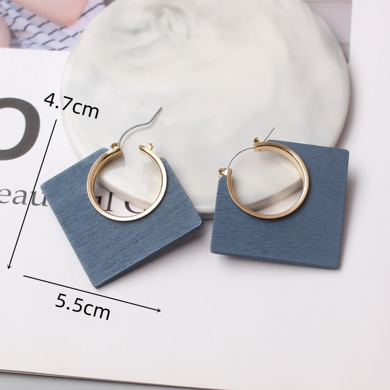 Big Black Flower Hanging Earrings For Women Exaggerated Rock Personality