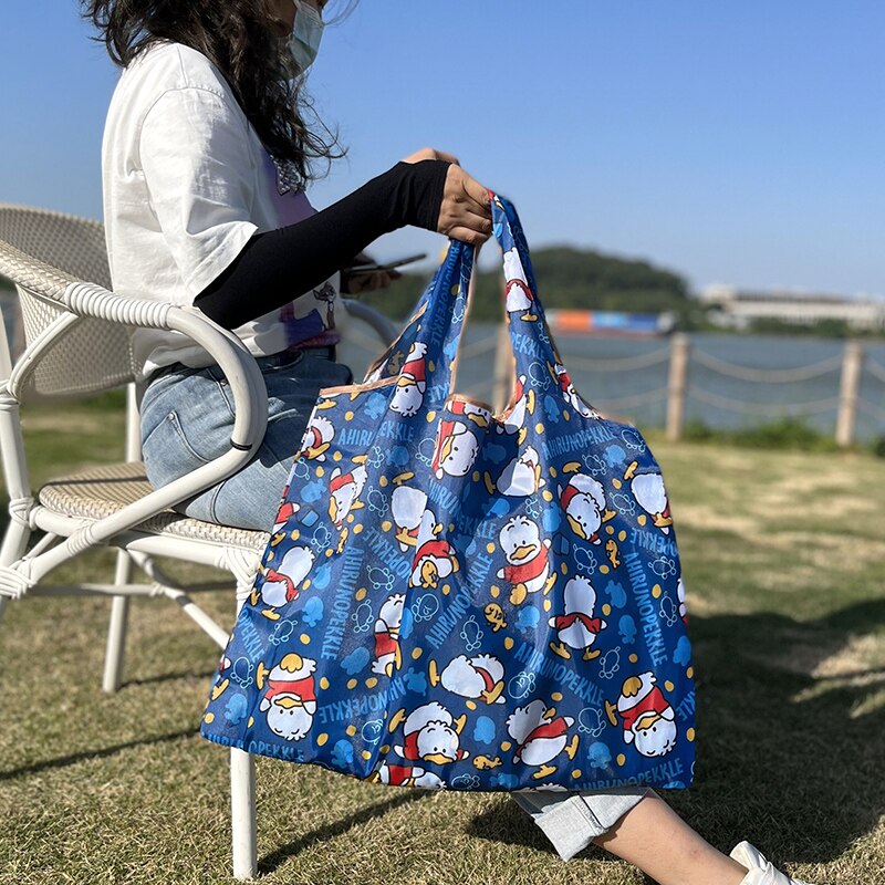 Reusable Large Cartoon Folding Washable Shopping Bag