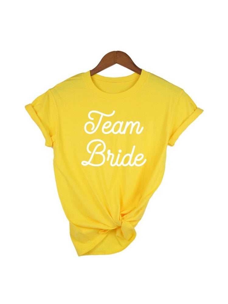 Bride Graphic T-shirt Casual Wedding Female Top