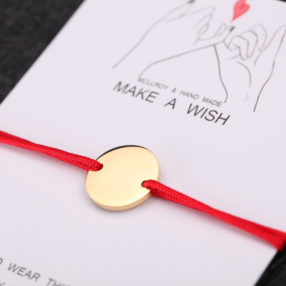 Personalized Stainless Steel rope bracelet