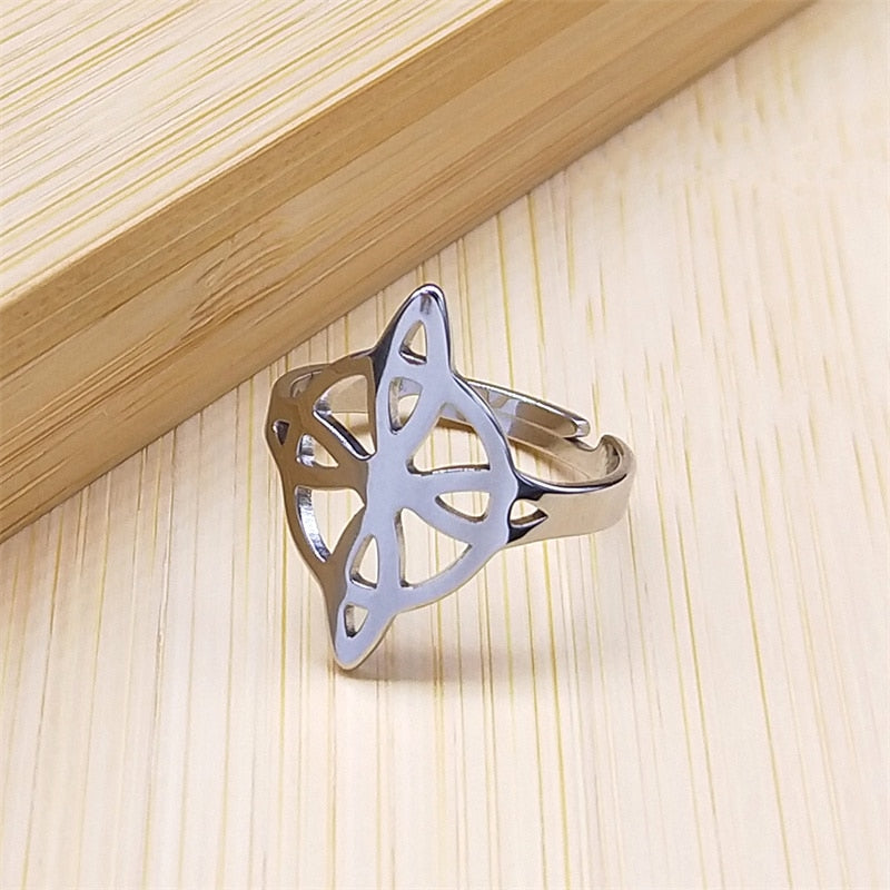 Witchcraft Stainless Steel Witch's Irish Knot Adjustable Ring