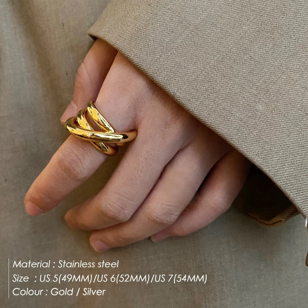 JUJIE 316L Stainless Steel Newest Cross Ring