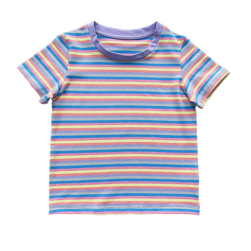 Boys Dinosaur T-shirts Cartoon Printed Girls Tees Children Tops Short-sleeve