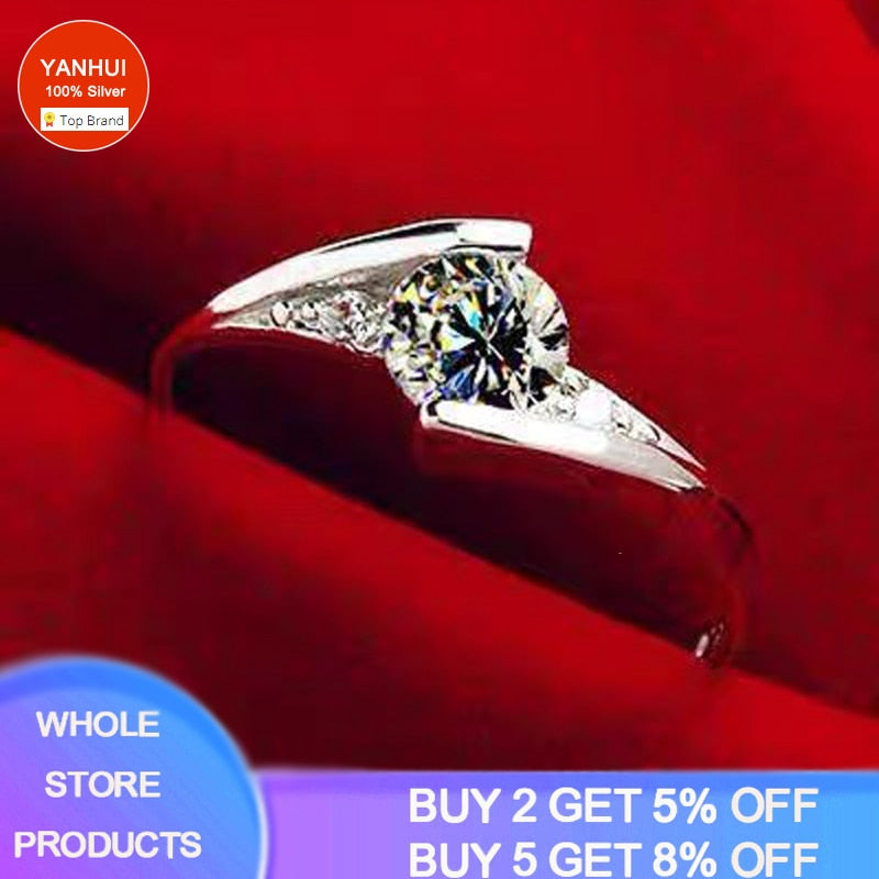 Gold Color Tibetan Silver Round 8mm 2ct Cubic Zircon Ring