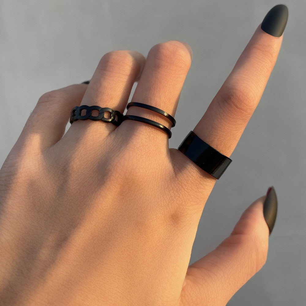 Vintage Geometric Retro Multi Knuckle Joint Finger Ring