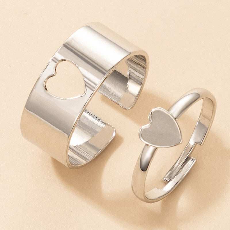 Vintage Simple Animal Butterlfly Star Moon Heart Open Rings For Women