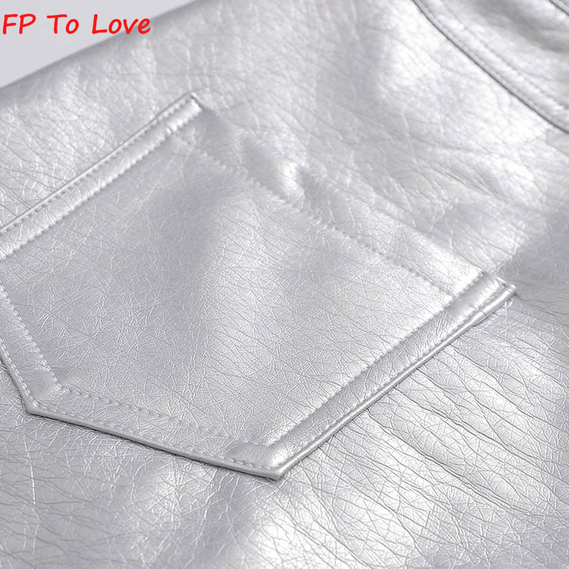 Metallic Sexy High Waist Hip Skirt Chic Retro Short A-Line Metal