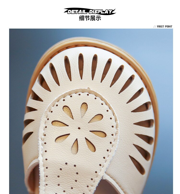 Children's Hollow Soft Sole Shoes Carved