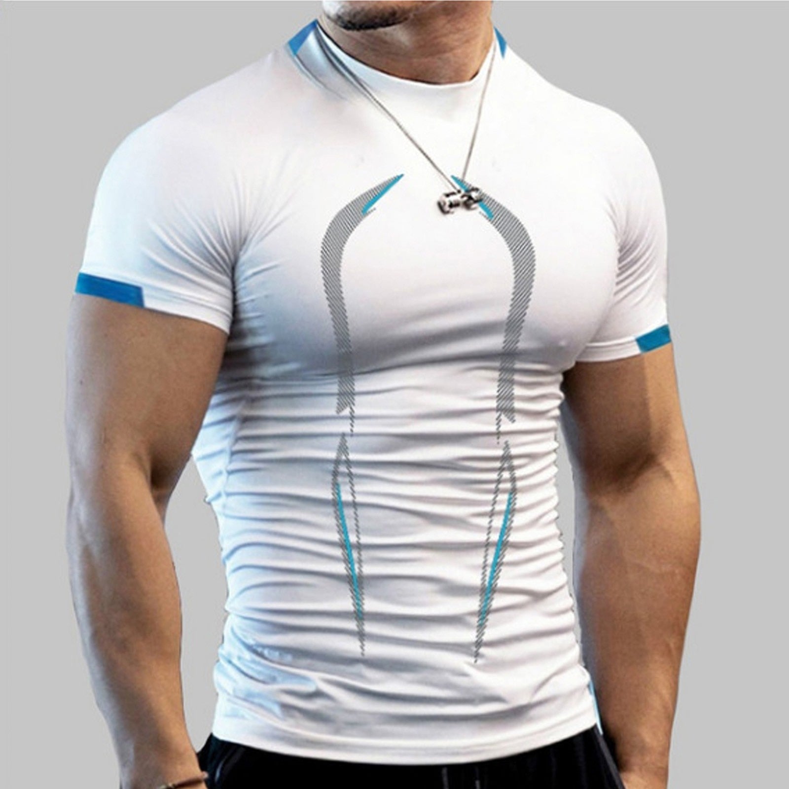 Summer Gym Shirt Sport Short Sleeve T Shirt Men