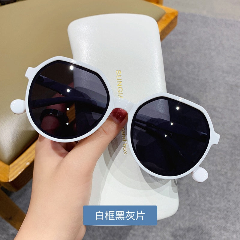 OLOEY All-match Trend Personalized Round Frame Sunglasses