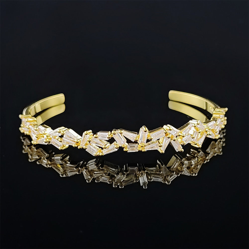 Luxury Punk Snake Butterfly Gold Silver Color Adjustable Open Bracelet