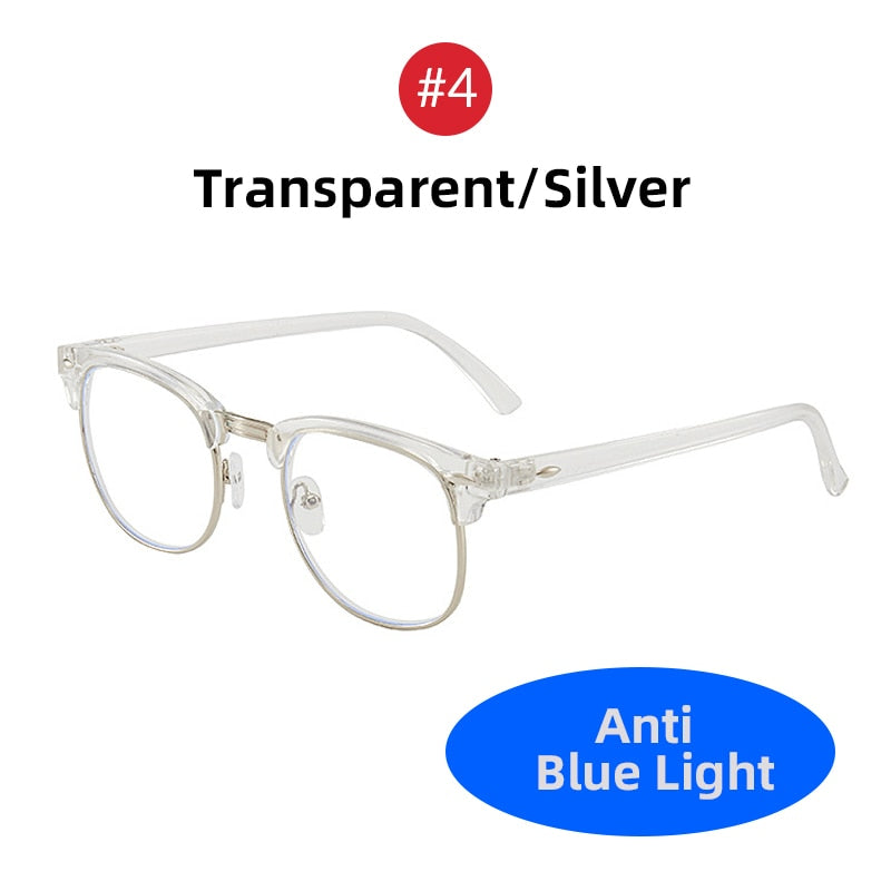 VIVIBEE Classic Semi Rimless Anti Blue Light Blocking Glasses