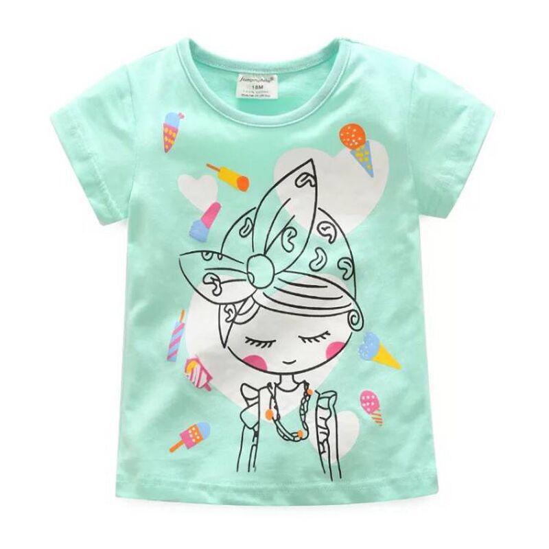 Boys Dinosaur T-shirts Cartoon Printed Girls Tees Children Tops Short-sleeve