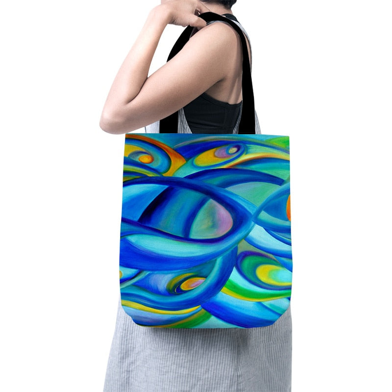 Cartoon Little Prince Women Canvas Eco Foldable Reusable Shopper Bag