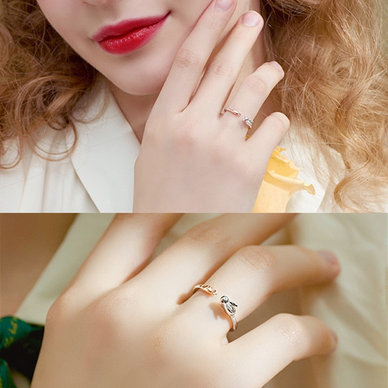 Cute Rabbit Simple Opening Ring