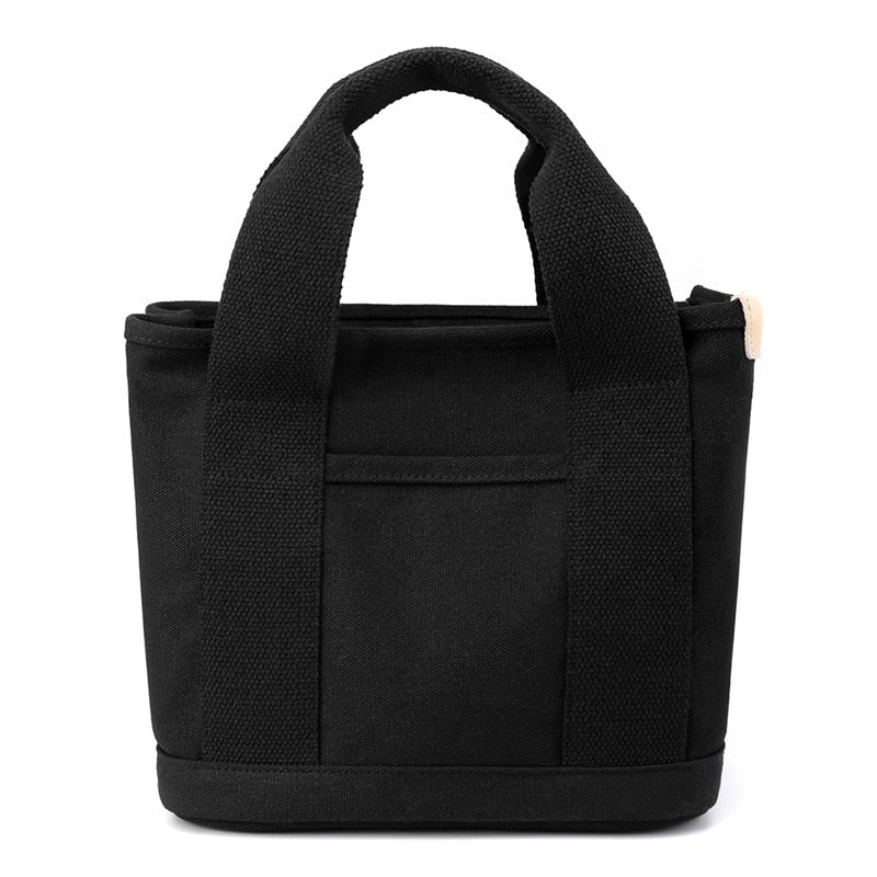 Small Bag With Zipper Shoulder Portable Thickened Canvas Bag