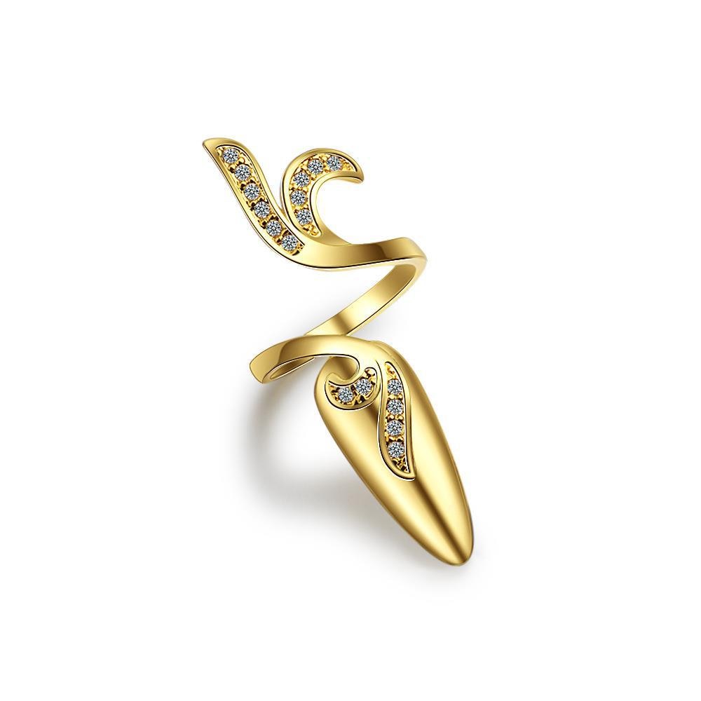 Korean Crystal Geometric Adjustable Ring