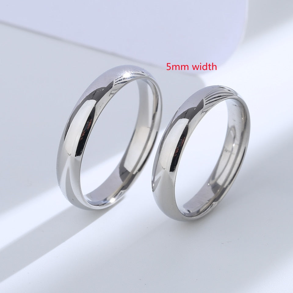 925 Sterling Silver Light Polishing Simple Circle Ring