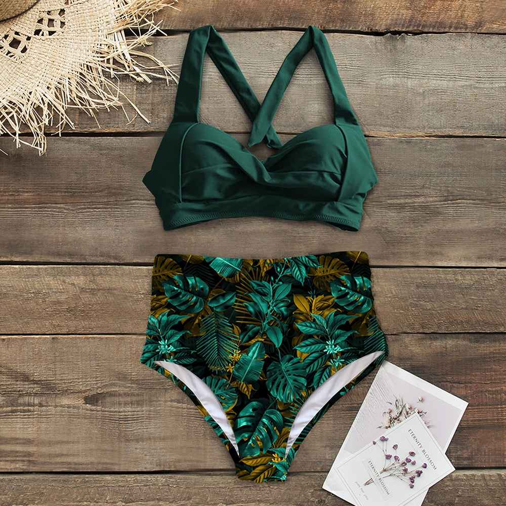Halter High Waist Bikini Swimwear