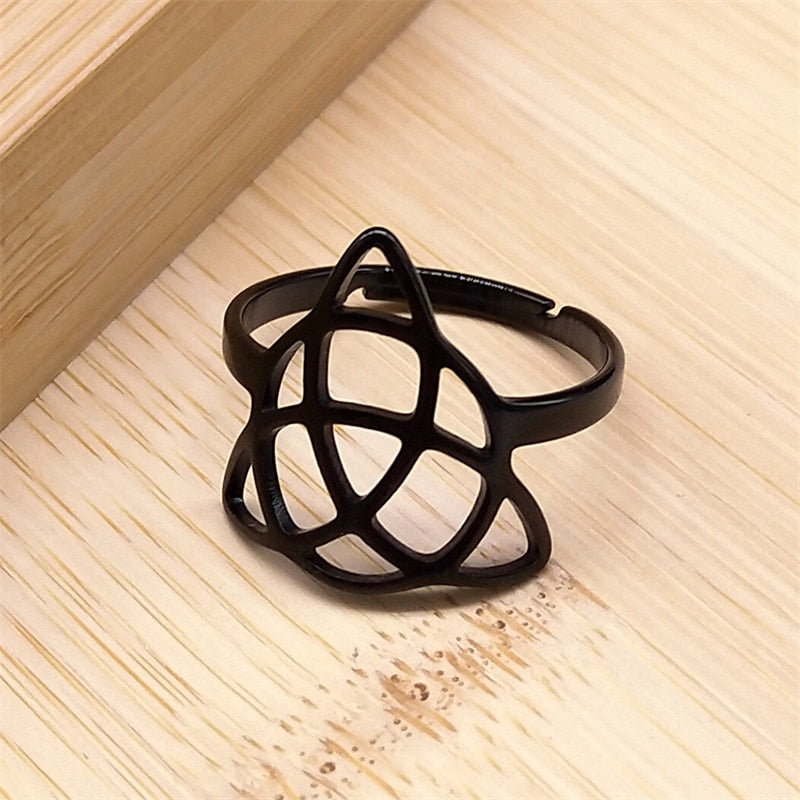 Witchcraft Stainless Steel Witch's Irish Knot Adjustable Ring