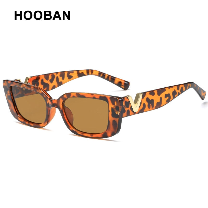 HOOBAN Luxury Fashion Cat Eye Classic Rectangle Sunglasses