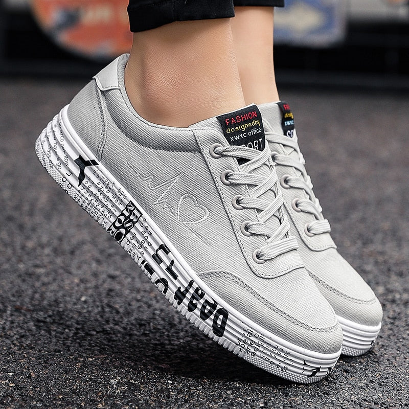 Vulcanized Lace-up Casual Shoes Breathable