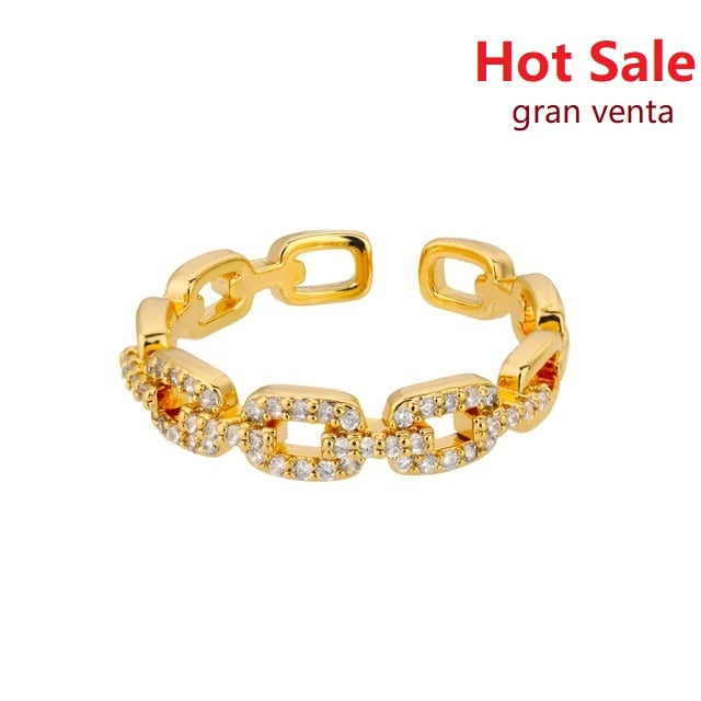 Twist Chain Snake Stainless Steel Open Ring