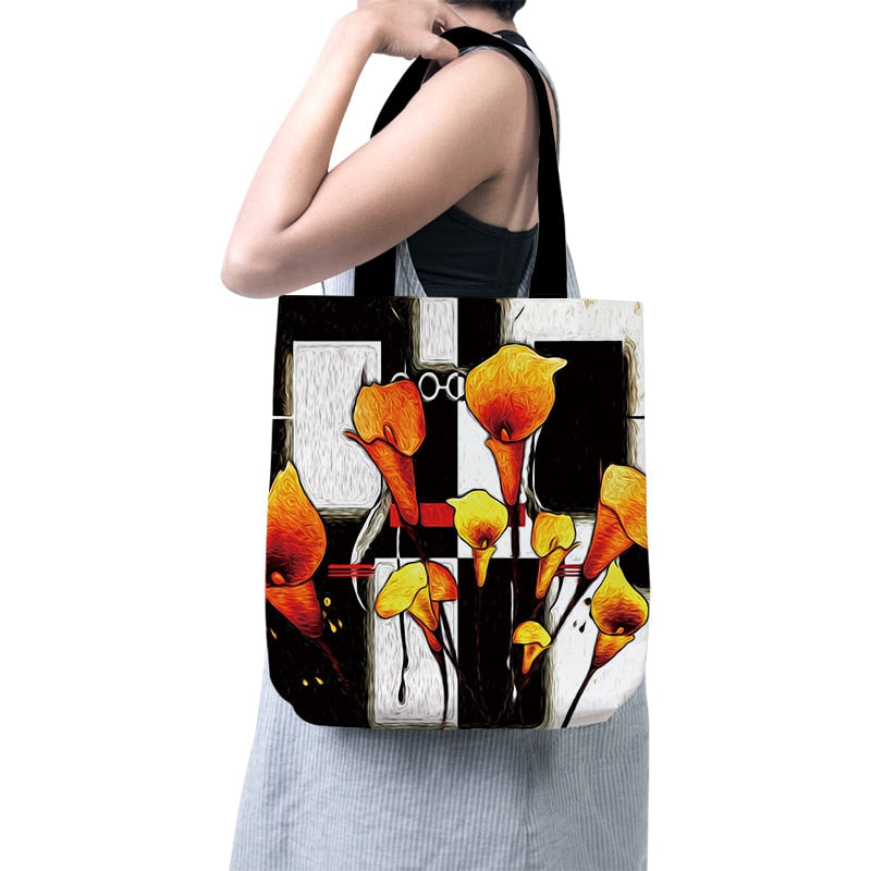 Cartoon Little Prince Women Canvas Eco Foldable Reusable Shopper Bag