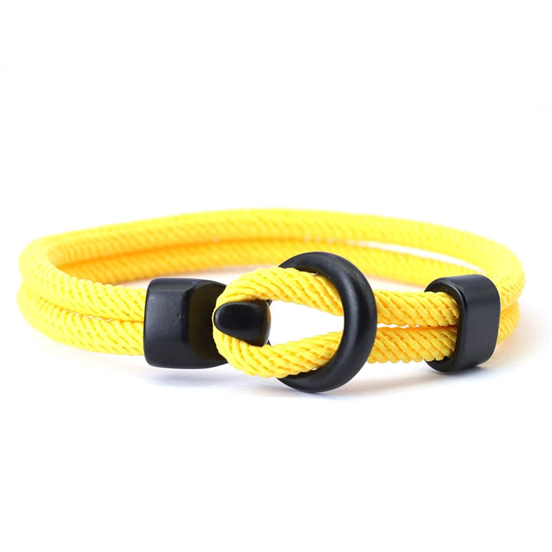Fashion Rope Bracelet Men Double Layer