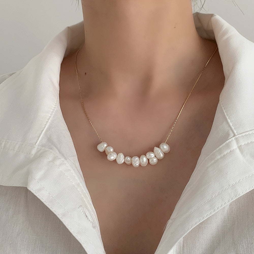 Minar Multiple French Pearl Necklace
