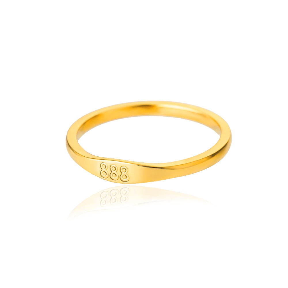 11:11 Angel Number Gold Plated Lucky Stainless Steel Ring