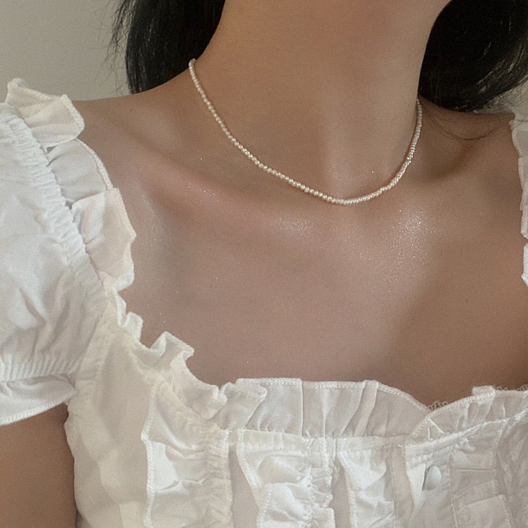 Minar Multiple French Pearl Necklace