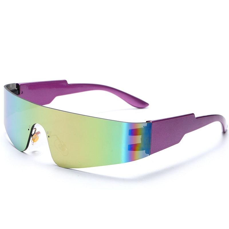 Kardashan Flat Top Shield Fashion Punk Sunglasses Women Y2K Sun Glasses