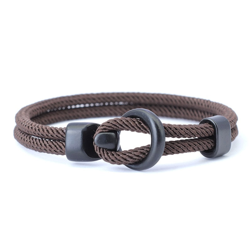 Fashion Rope Bracelet Men Double Layer