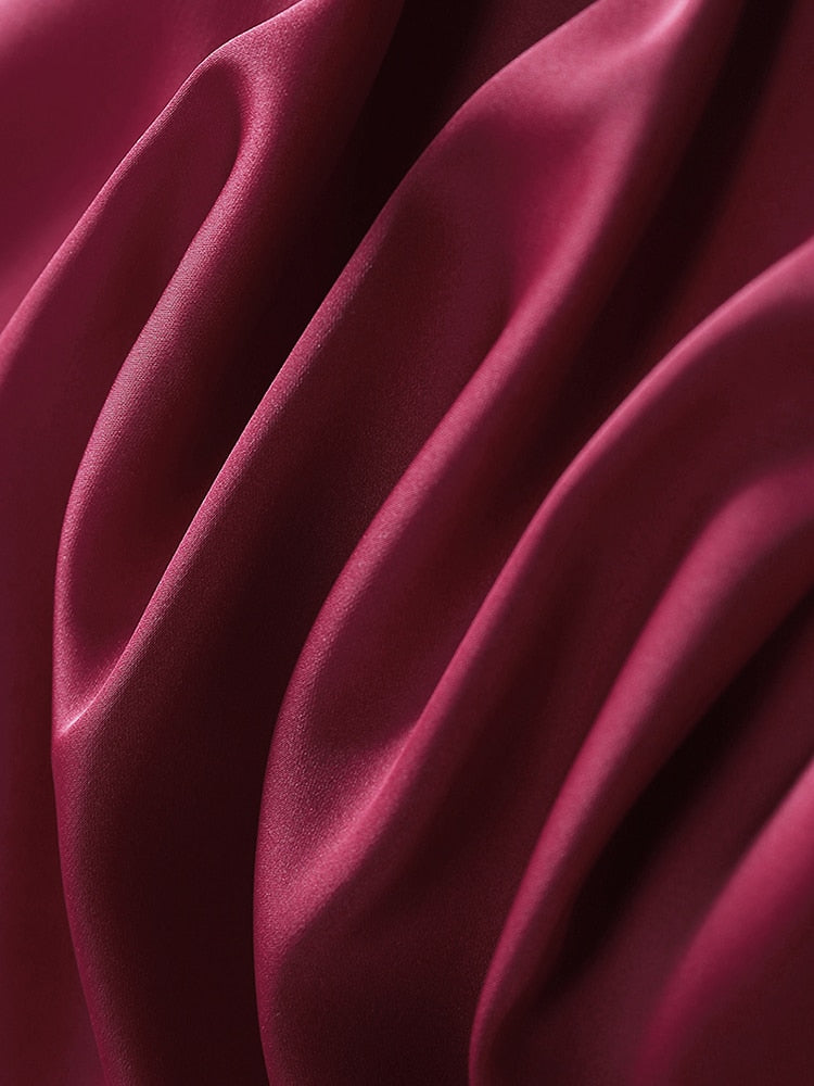 Spaghetti Strap Halter V Neck Sleeveless Satin Silk Tank Top