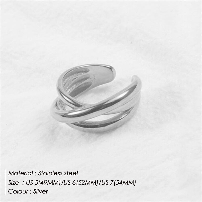 JUJIE 316L Stainless Steel Newest Cross Ring