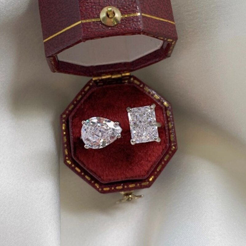 Trendy Water Drop Zircon Stone Adjustable Ring